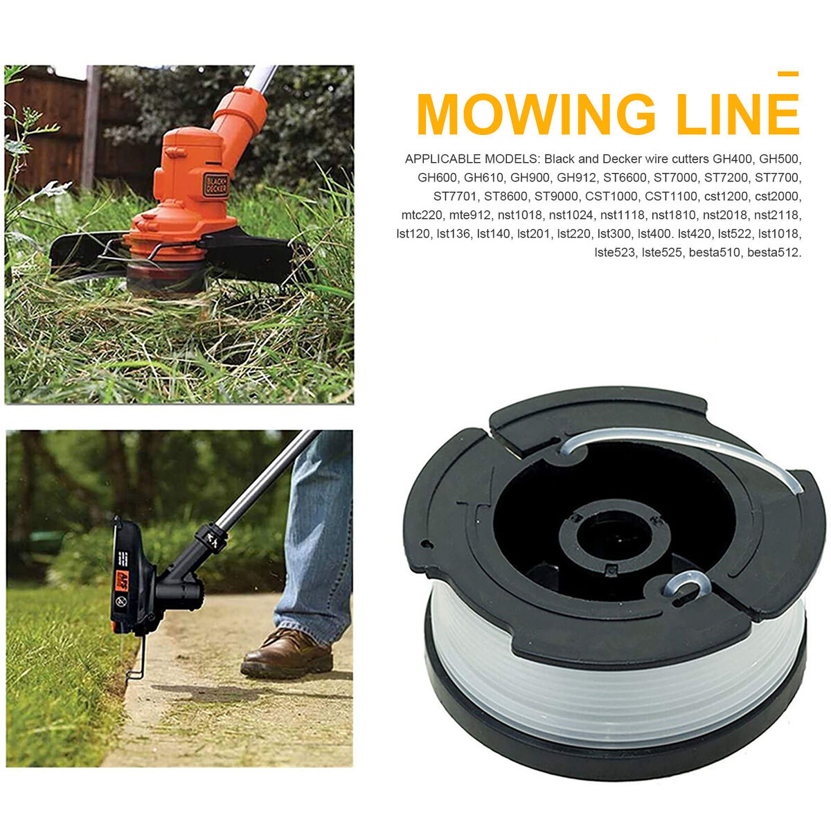 Weed Spools Line String Trimmer Replacement Spool for Black and Decker