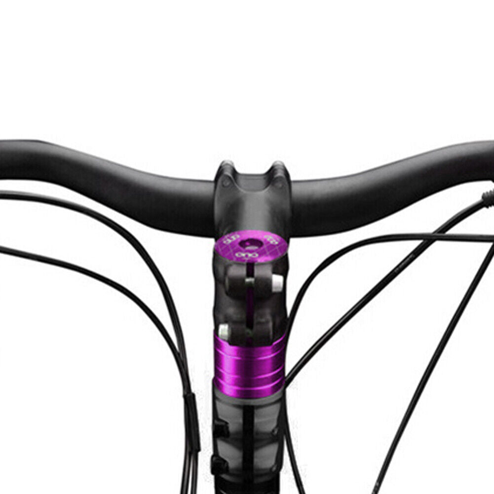 OUO Bicycle Stem Top Cap Headset Cover with Screw Fork Ring Spacer (Purple)