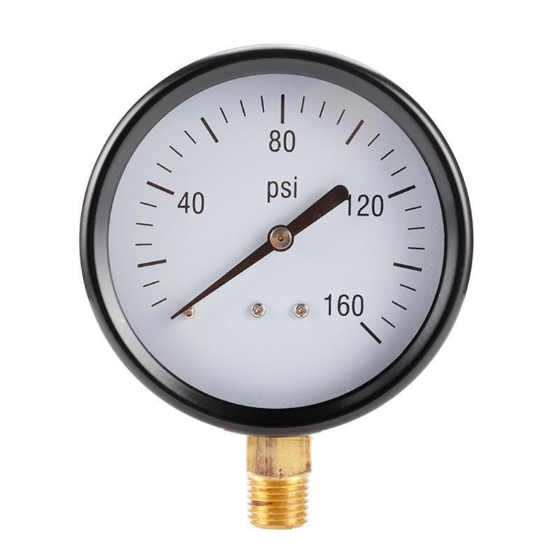 Utility Pressure Gauge Range 0-160 Psi Low Pressure Gauge 1/4" Thread for Oil