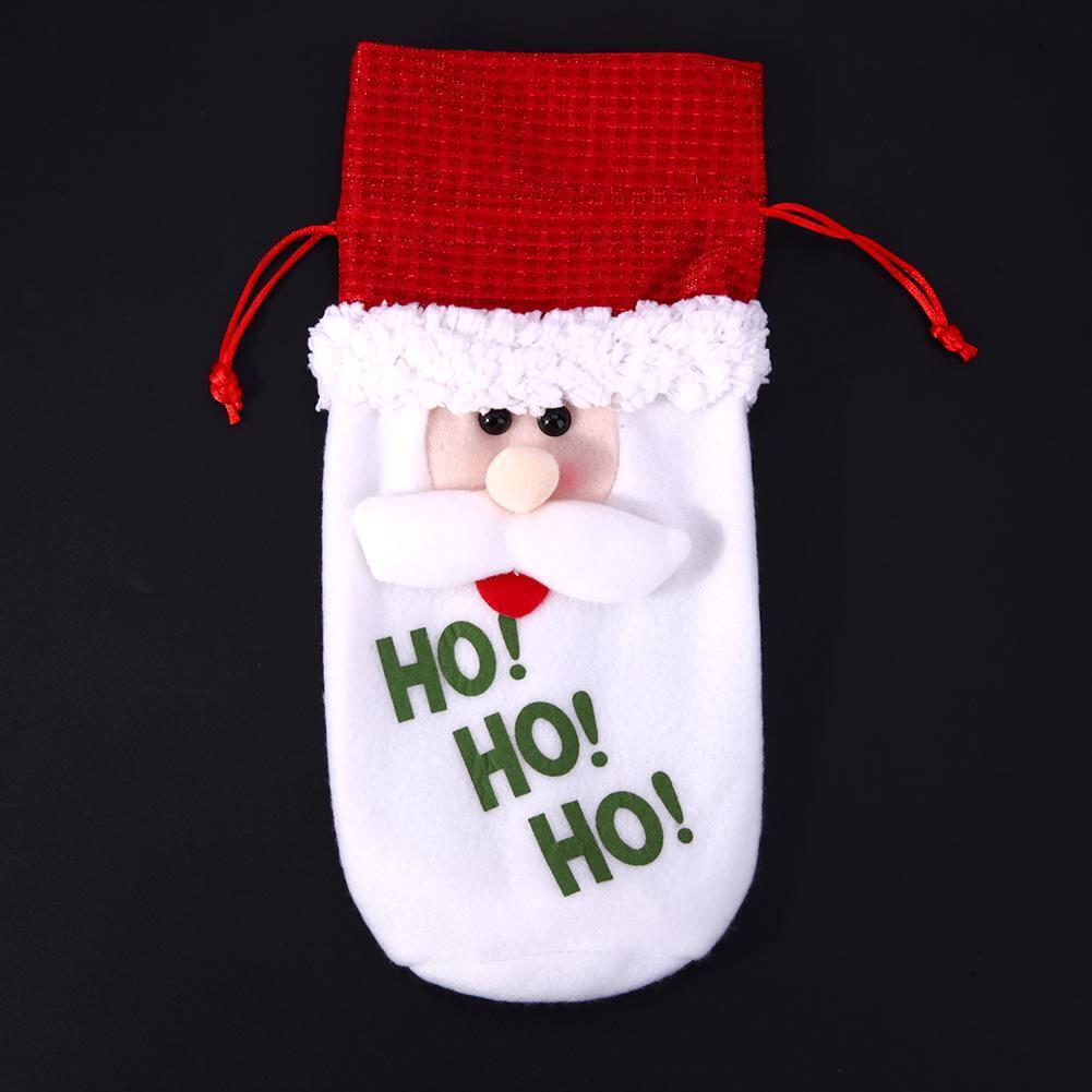 Wine Bottle Cover Bags Home Decoration Party Christmas Decor(Santa Claus)