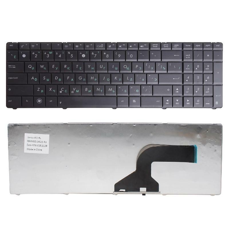 US Layout Russian Keyboard for ASUS- X53 X54H K53 A53 N53 N60 N61 Series, Black
