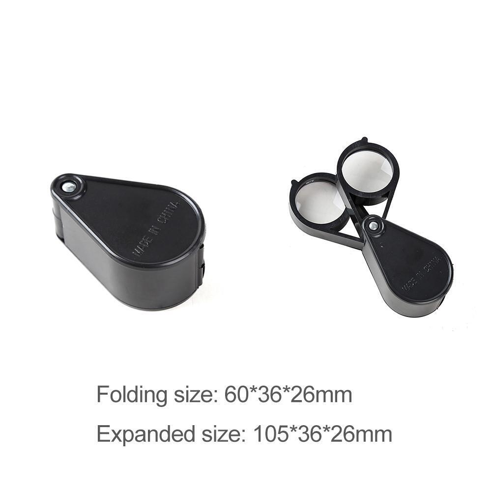 10X 30mm Double Open Folding Portable Jewelry Optical Glass Loupe Magnifier