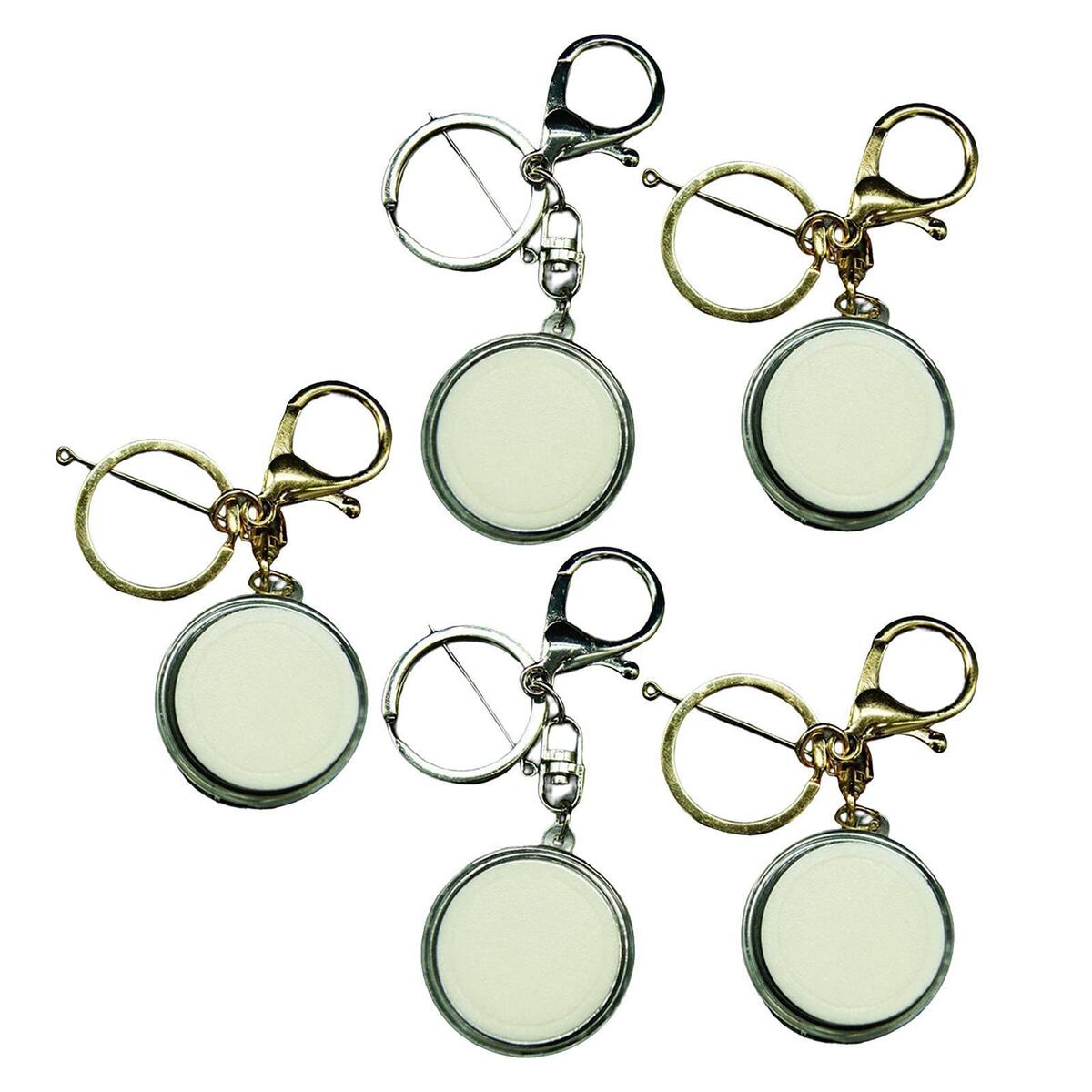 5 Pieces Coin Holder Keychain Key Chains Portable for Music Teachers Gifts
