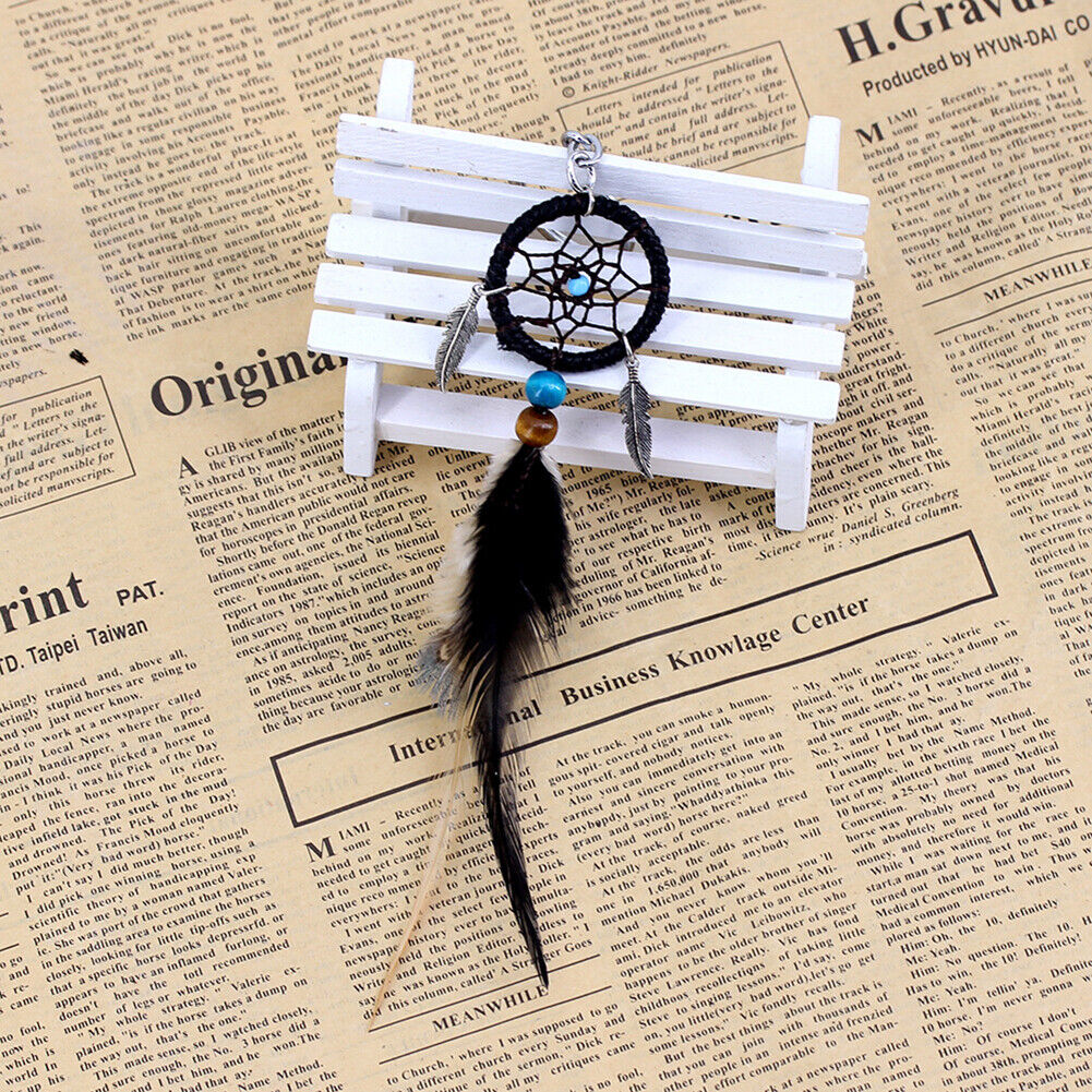 Mini Dreamcatcher Car Pendant Windbell Feather Decoration Keyring Adornment