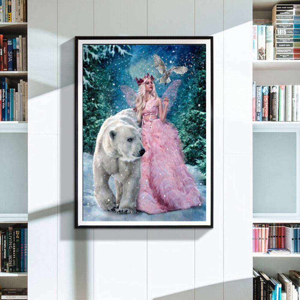 Beauty Polar Bear DIY Full Drill Diamond Painting Embroidery Art Home Decor