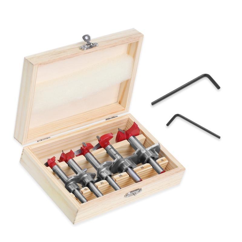 15/20/25/30/35mm Forstner Bit Set Adjustable Positioning Drill Sets 5 PCS