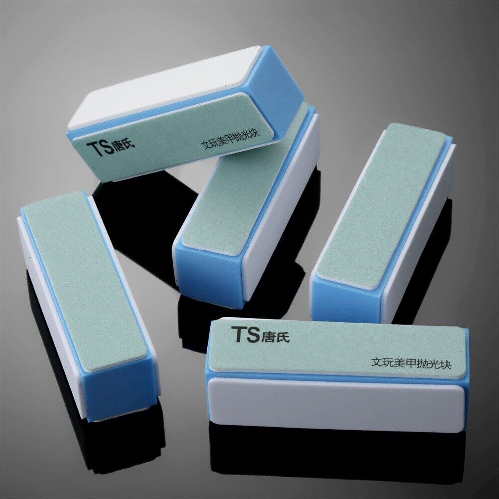 5pcs 4 Way Polishing Buffers Shine Sanding Sponge Block Grit 1000/7000 Nail Art