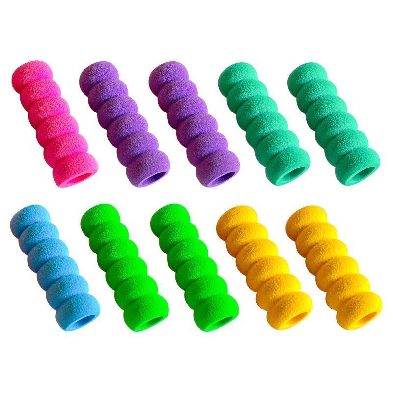 10Pcs Pencil Grips Writing Aid Pencil Holder Pencil Gripper for Righties Lefties
