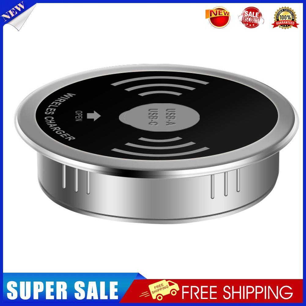 USB Type-C Multiple Coil QI Wireless Charger Embedded Desktop Transmitter