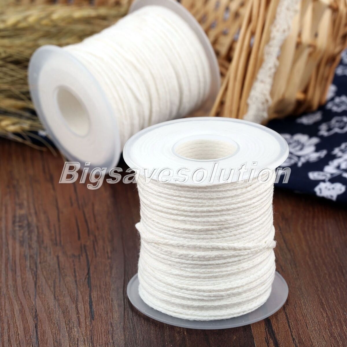 1 Roll Square Braided Candle Cotton Wicks Durable Practical Wick Candle DIY Tool