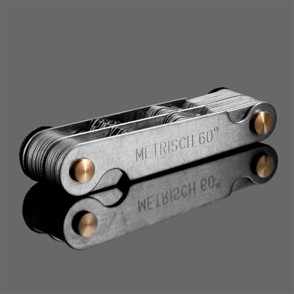HOT 52 Blades Screw Pitch Gauge Metric 60° & Imperial 55° Thread Measuring Gage
