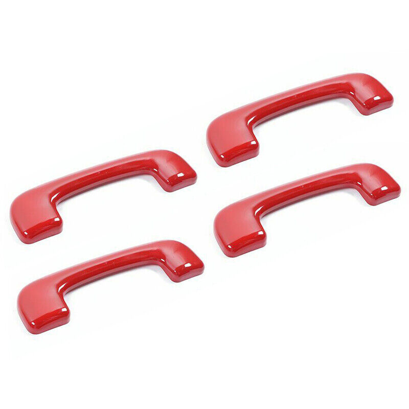 4pcs Red Roof Grab Handle Cover Trim Decor Fit for Dodge Charger Accessories