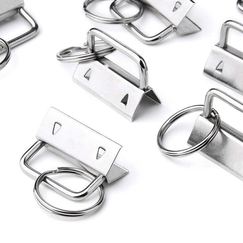 50PCS Lanyard Key Fob Hardware 1 Inch for Keychain and Wristlet Clamp DIY Craft