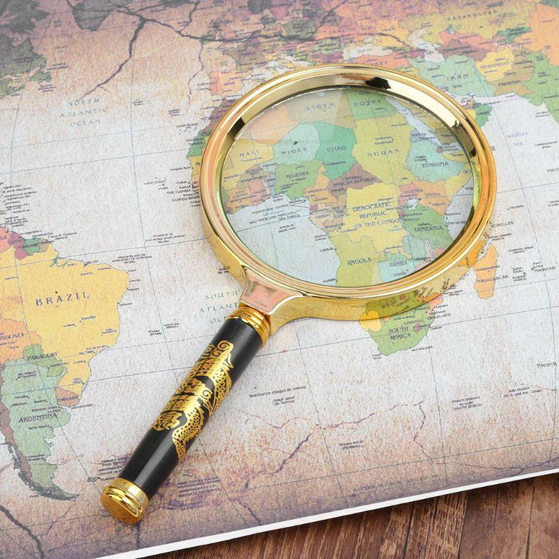 10X 90mm Handheld Magnifier Reading Map Newspaper Magnifying Glass Jewelry Loupe
