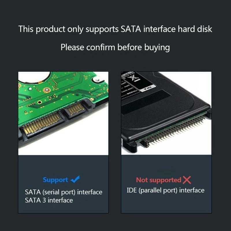 External Hard Drive Enclosure for 2.5 Inch Sata SSD HDD USB 3.0 to Sata III Case