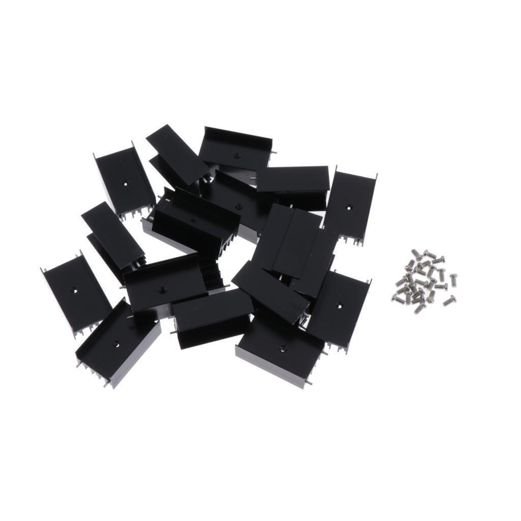 20pcs aluminum heat sink heat sink radiator for TO-220 MOSFET transistors