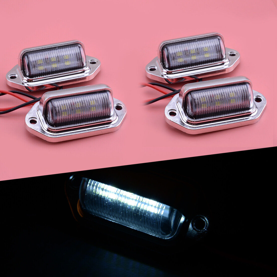 Marine Boat LED Courtesy Light RV Trailer Garden Stair Light 12V Warm White 4pcs