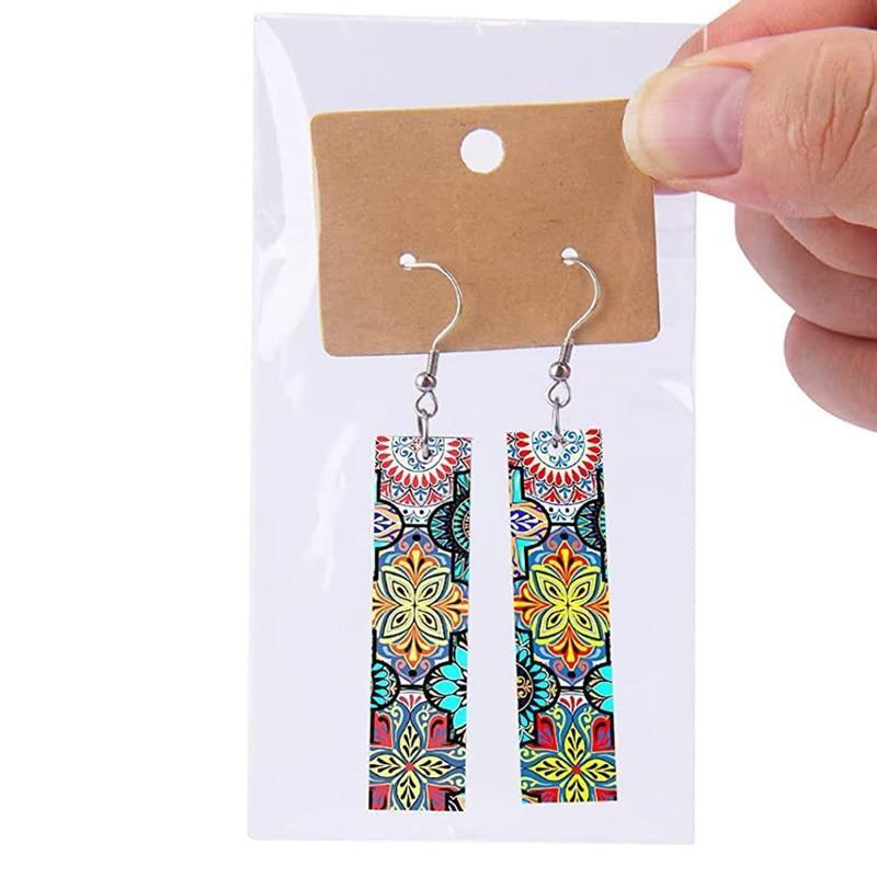 30PCS MDF Board Heat Transfer Earring Unfinished Wood Earring DIY Making Craft
