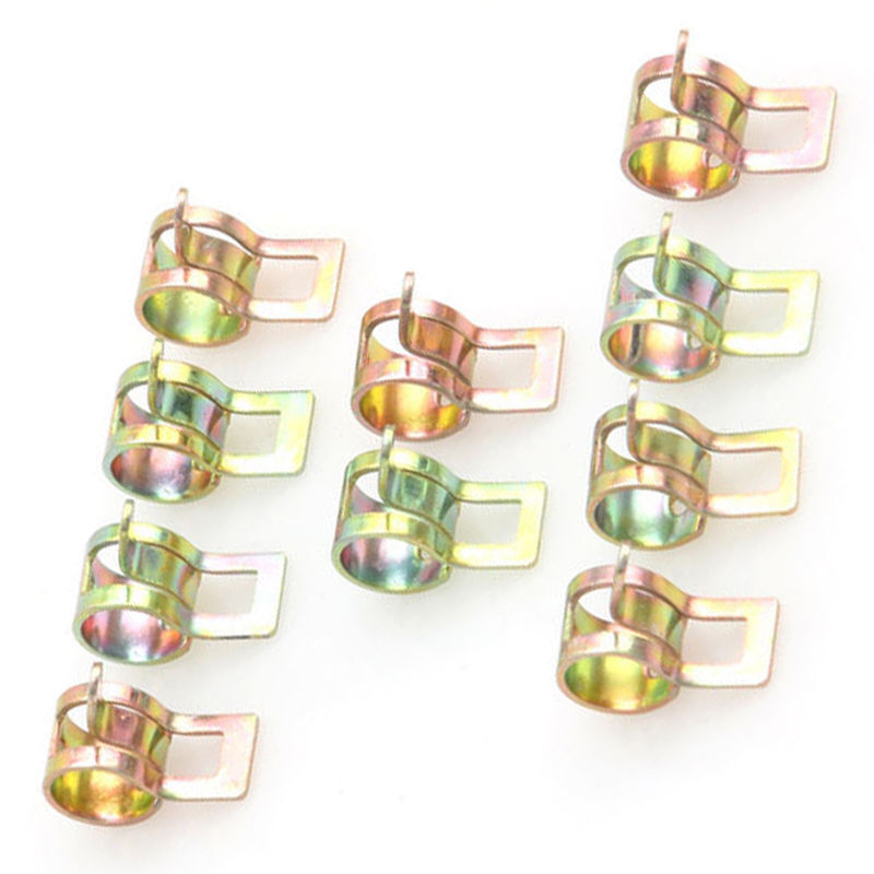 60pcs 6/9/10/12/14 / 15mm Spring clip Fuel Oil Line Silicone Vacuum Hose Clamp
