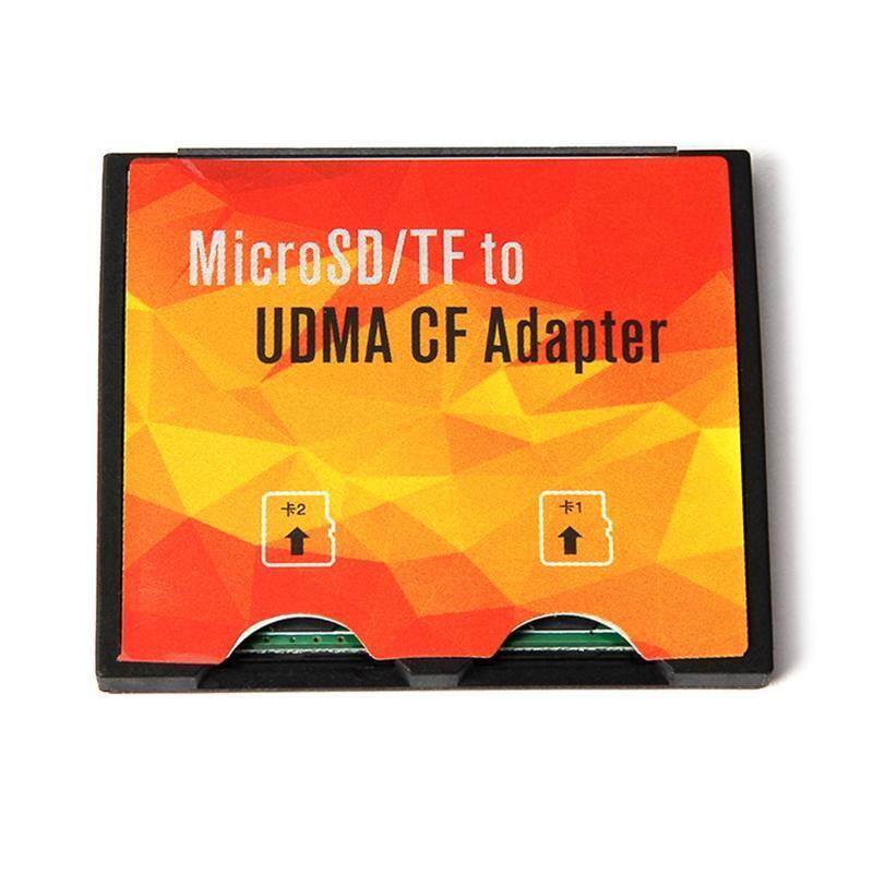 Memory TF To CF Card Holder Adapter Micro-SD Dual TF To Compact Flash Type I