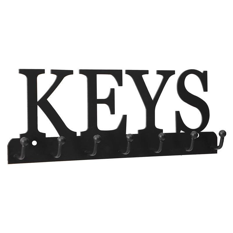 Hotel Utility Hook Bracket with 7 Hooks Hanging Organizer for Bags Towels Keys