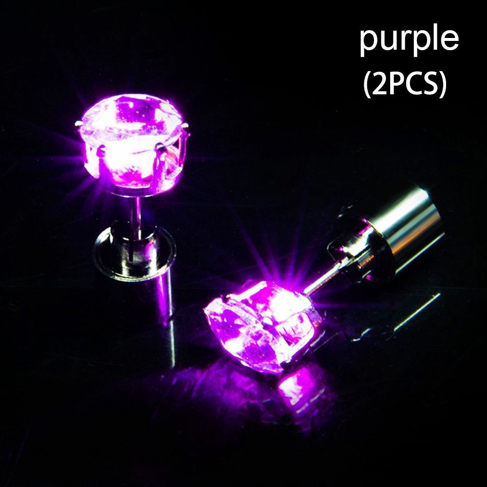 Party Halloween Women Men Blinking Studs Earrings Led Earrings Ear Studs