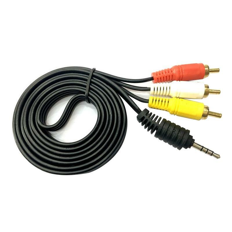 3.5mm to 3 RCA Male Plug AV Audio Video Stereo AUX Cable for TV Box Home Theater