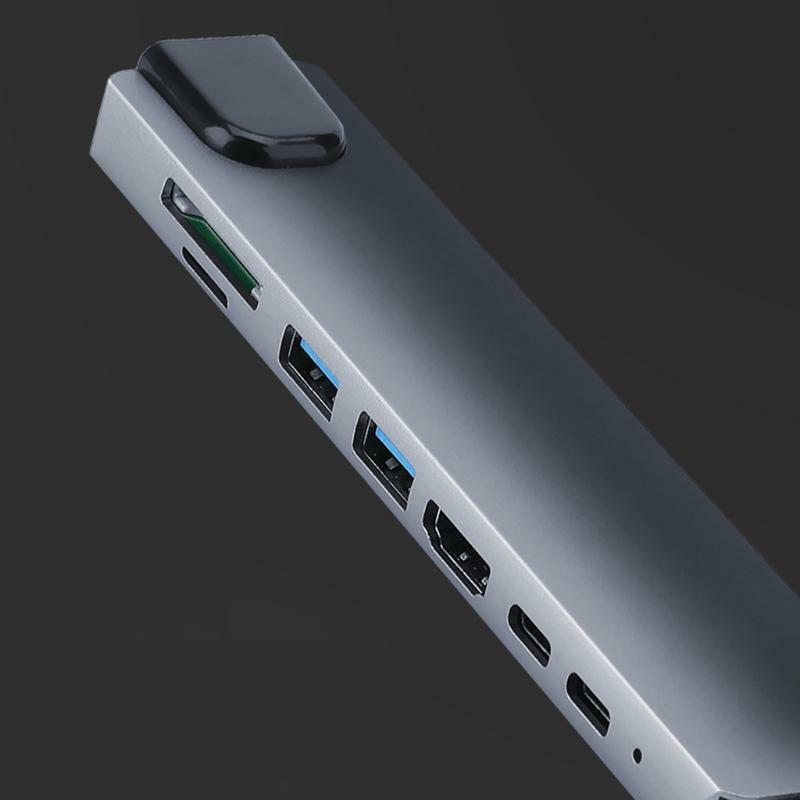 8-in-1 Type C Hub Laptop Computer Peripheral Docking Station USB Adapter