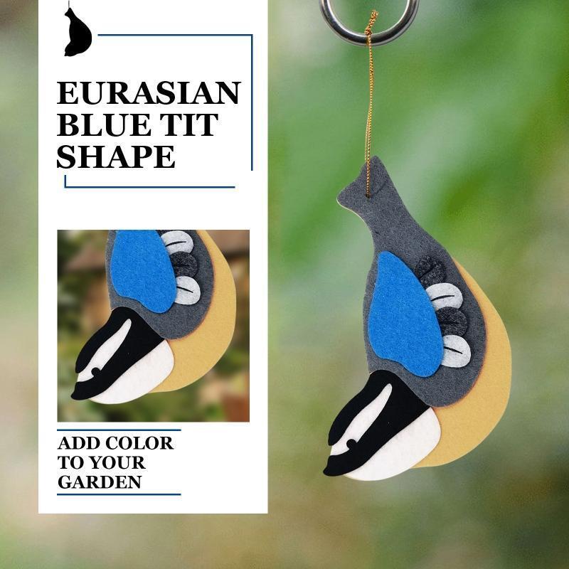 3 Pcs Mini Bird Felt Pendants Kit Felt Needle Felting Pendant DIY Craft Handmade