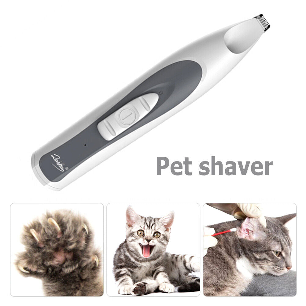 Dog Grooming Clipper Cordless Cat Electric Pet Nail Hair Trimmer Paw Shaver