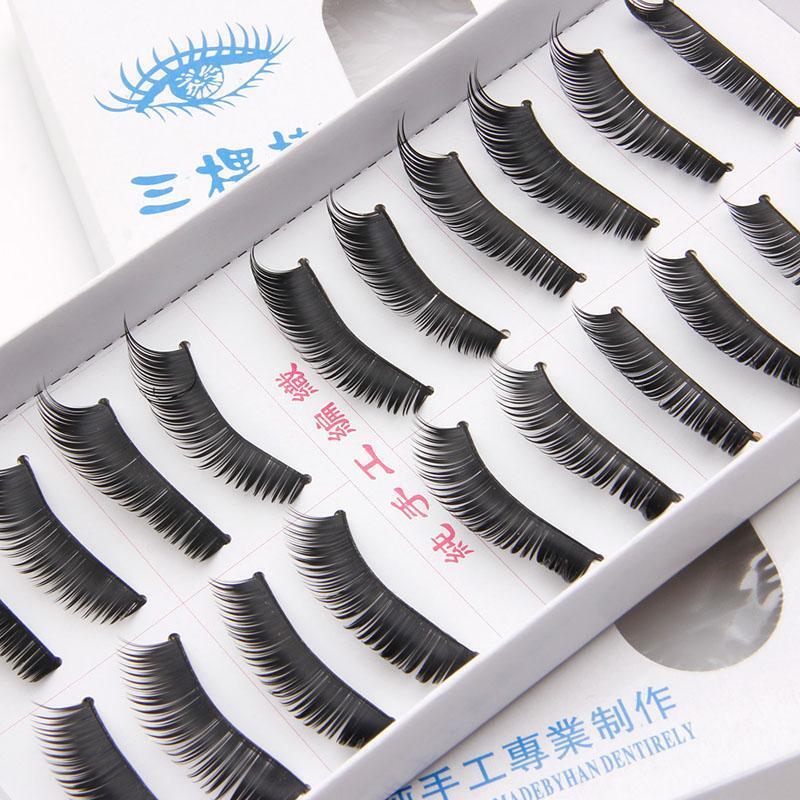 10 Pairs Natural Thick Black Long False Eyelashes Makeup Charming Eyes Lashes