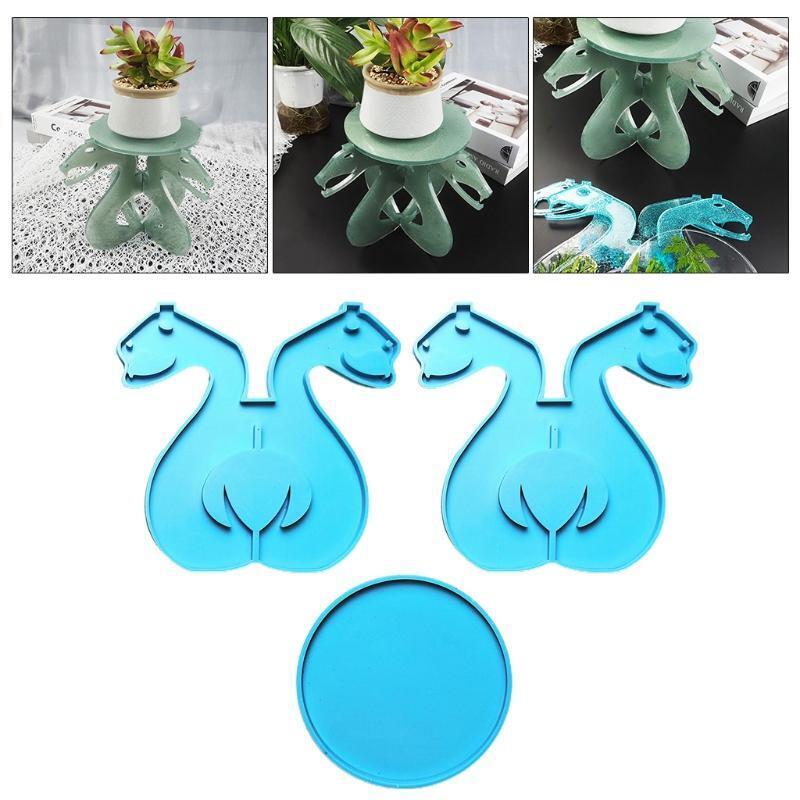 Flower Pot Holder Silicone Mold Beauty Molds for Home Decoration Jewelry Tool