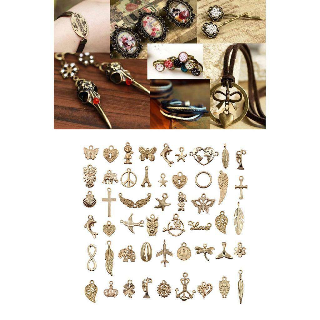 50pcs Necklace Pendant  Bracelet Jewelry Making Charms Crafts