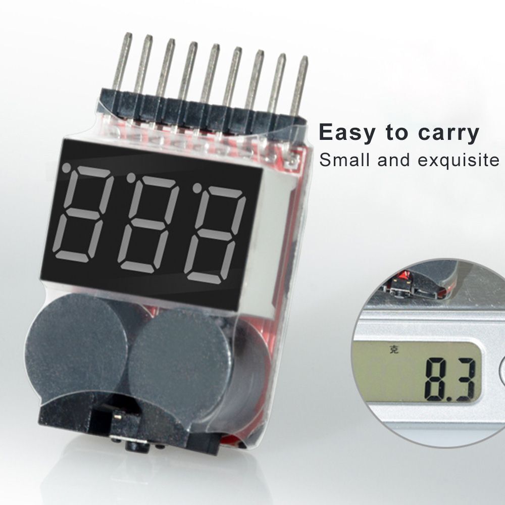 Meter Tester Battery Low RC Voltage Display Lipo Battery Monitor Alarm Buzzer