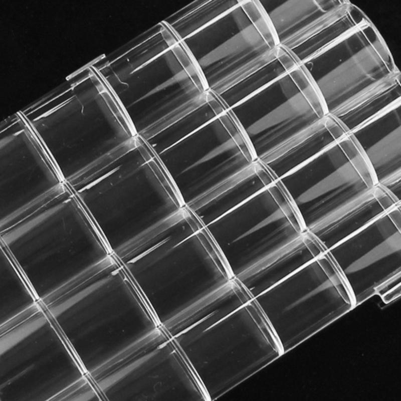 Plastic Storage Box 24 Grid Empty Clear Nail Art Glitter Rhinestone Crystal