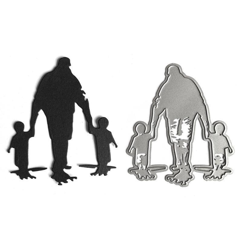 Dad Son Metal Cutting Dies Stencil Scrapbooking DIY Album Stamp Paper Card Mold