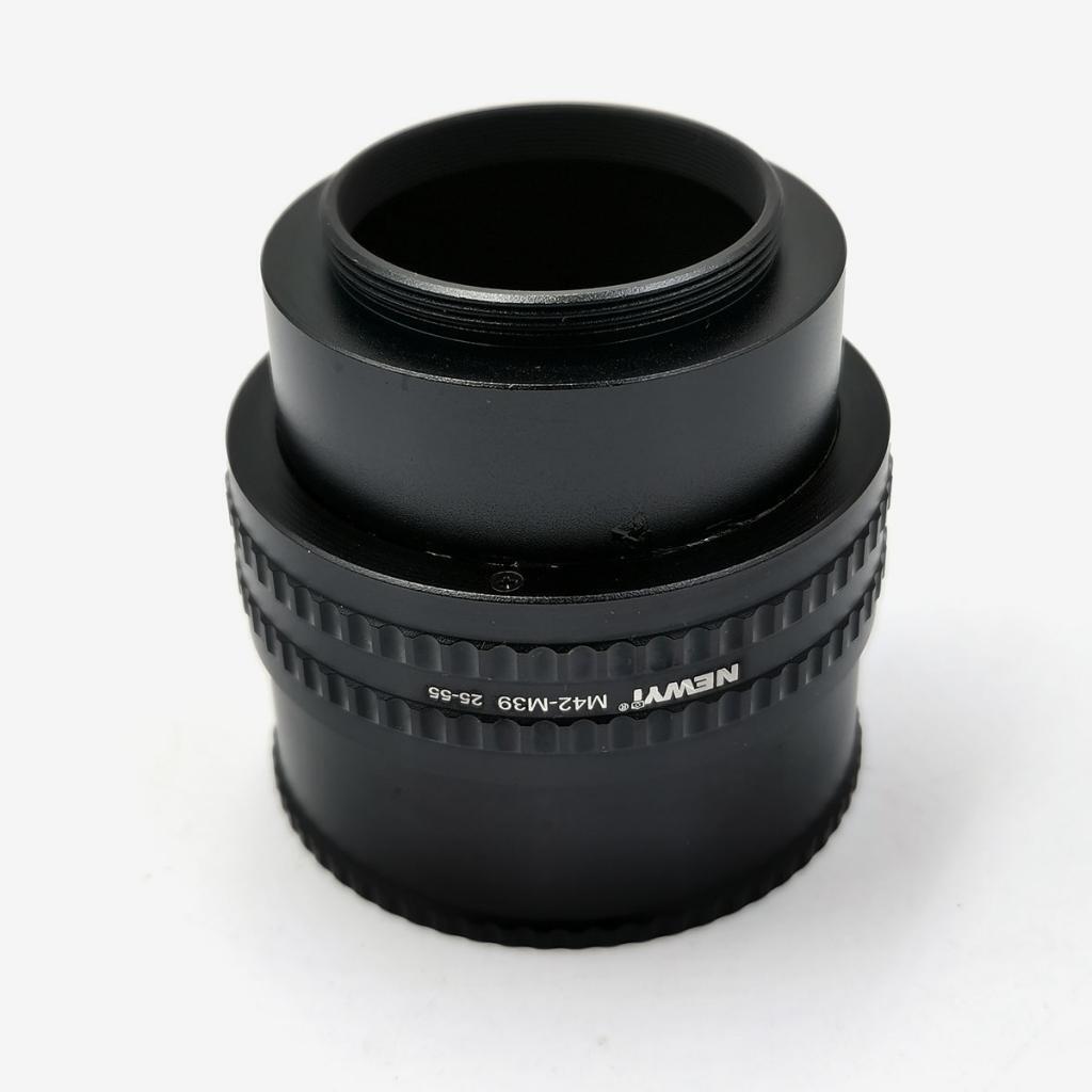 M42-M39 25mm (min) to 55mm (max) Manual Lens Adapter with Helicoid Tube