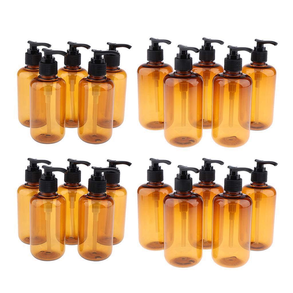 20 Pieces Pump Bottles Travel Liquid Soap Gel Lotion Containers Dispenser