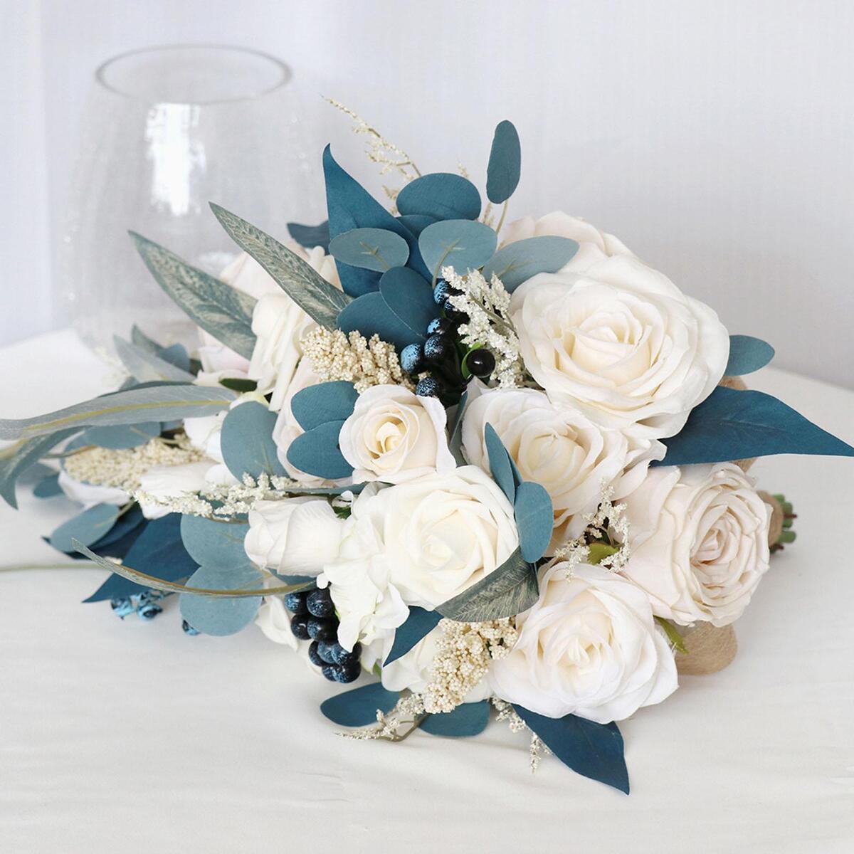 Bridal Wedding Holding Bouquets Floral Flowers Bunch for Photo Props Decor