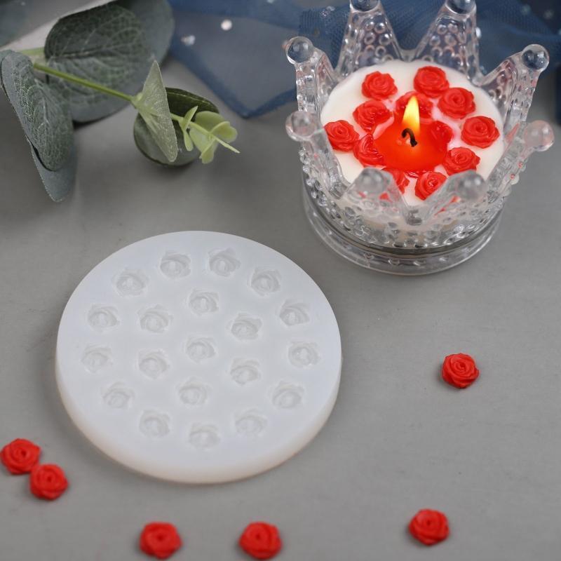 Rose Silicone Mold Small Soap Clay Chocolate Sugarcraft Baking Tool DIY Craft
