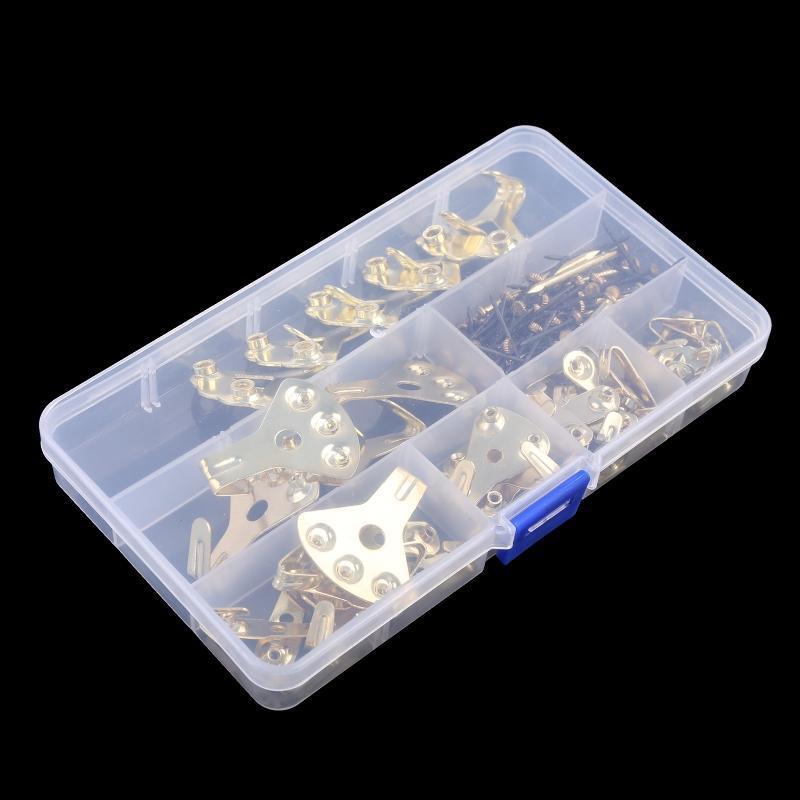 130pcs Heavy Duty Picture Hanging Kit Photo Frame Hooks Nails Hanger For Wall