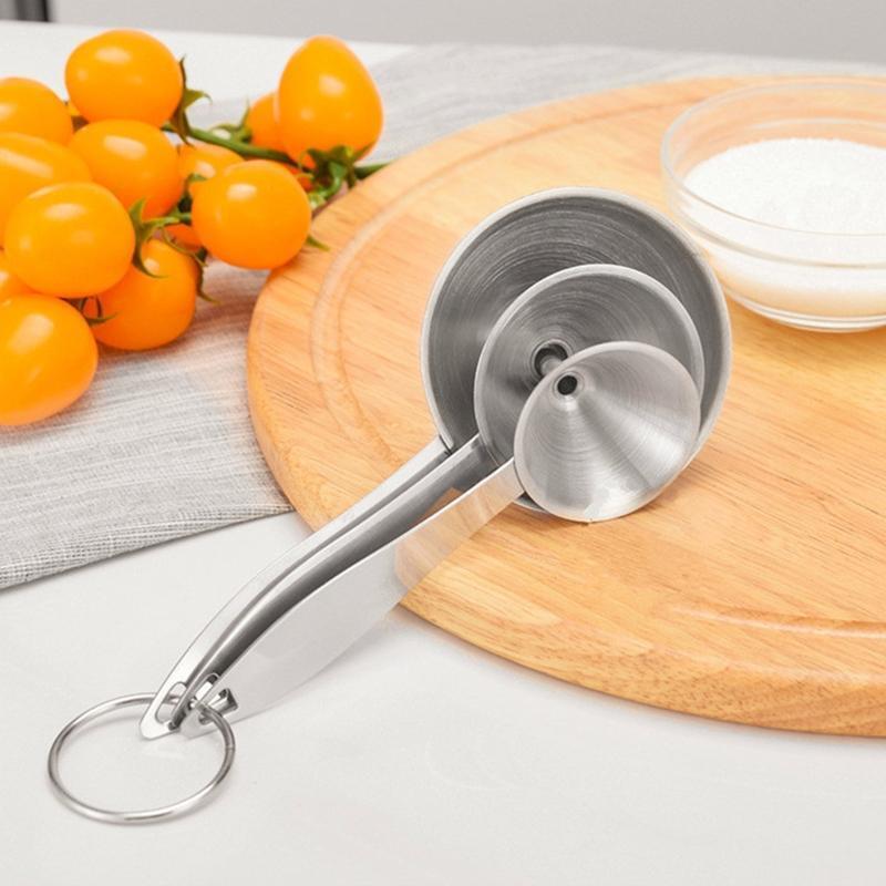 Metal Funnels Cooking Powder Food Grade Flask Funnels for Filling Bottle Liquor