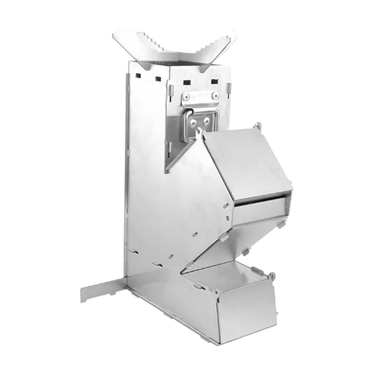 Stainless Steel Camping Rocket Stove Burner Fuel Chamber  Stoves for