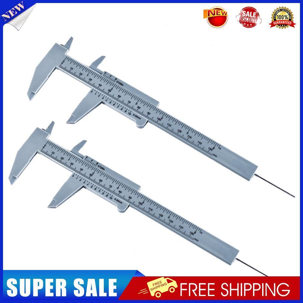 2x 150mm Plastic Eyebrow Measure Caliper Ruler Permanent Makeup Tattoo Tool