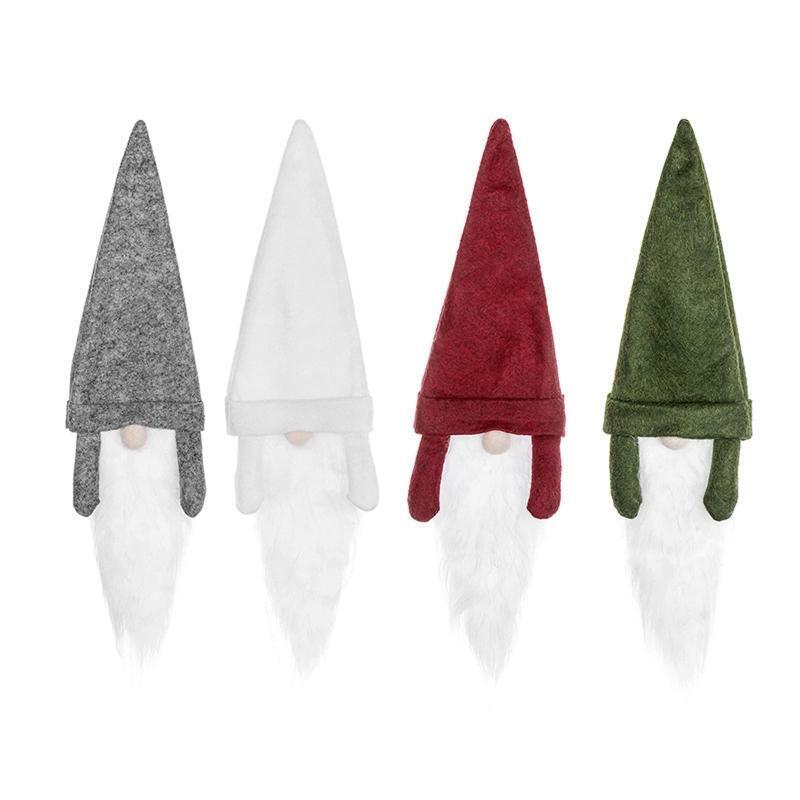 4Pcs Xmas Gnomes Bottle Covers Toppers Bottle Bag Santa Plush Wine Bottle Dress