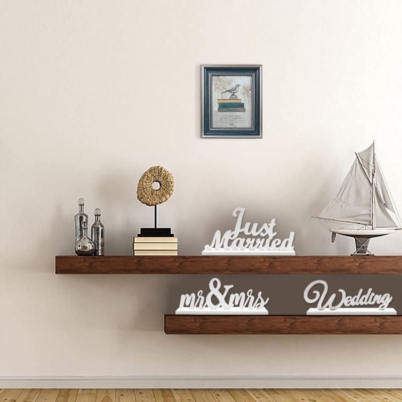 3Pcs/set DIY Crafts Wedding Decorations Christmas Ornaments Rustic Wedding Signs