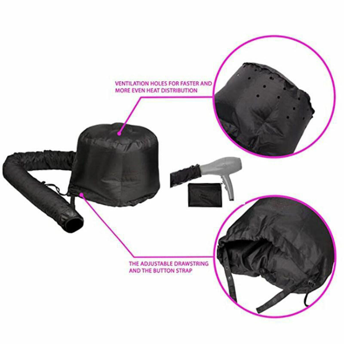 Compact  Drying Bonnet   & Extended Hose for Styling