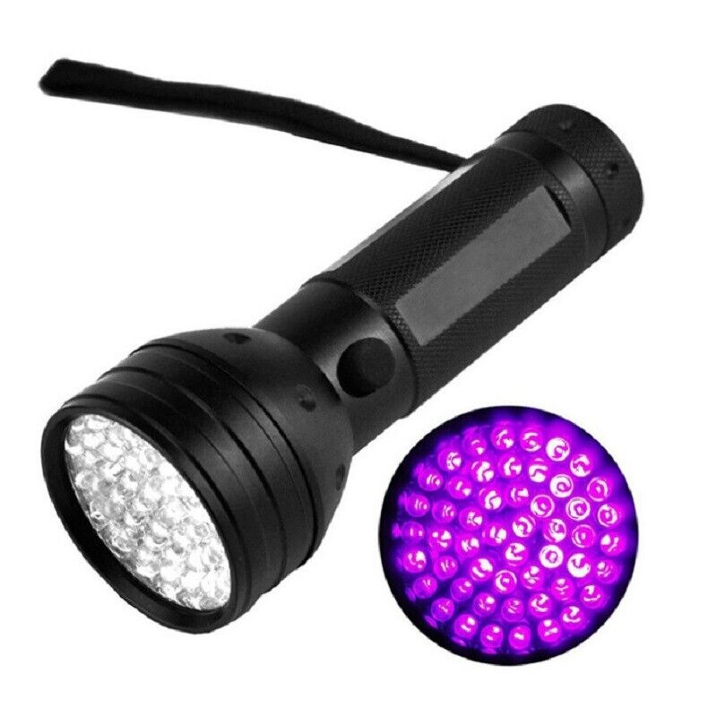 Ultraviolet Torch Waterproof 395-400nm 51 LED UV Detection Flashlight Lamp