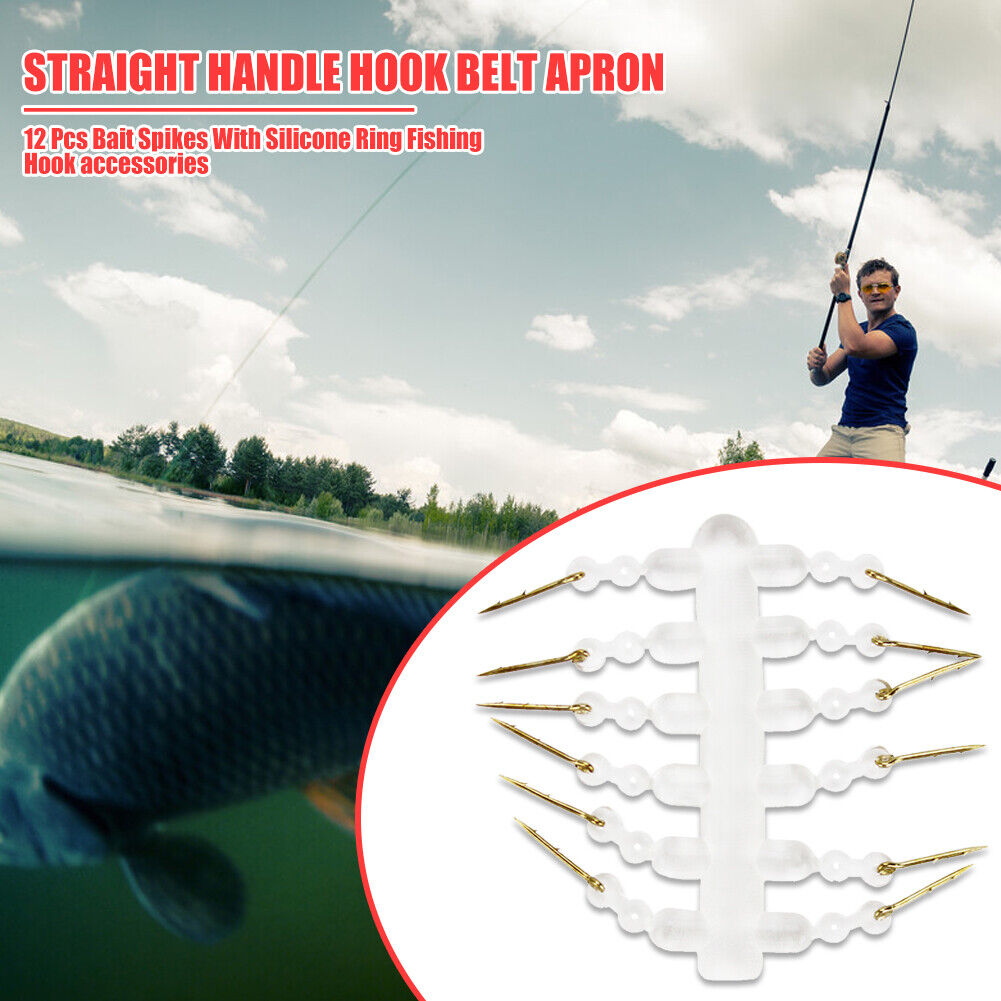 12x Fishing Bait Sting Boilies Pin w/Corn Hair Rig Carp Feeder ( 0.6x10mm)