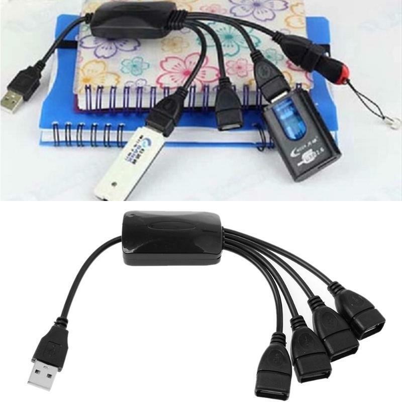 High Speed 4 Port USB 2.0 480Mbps Hub Splitter for Notebook Computer Laptop PC